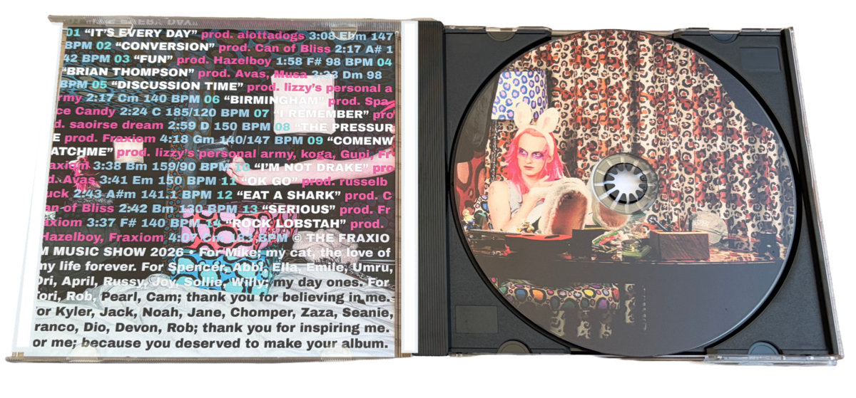 The Adventures of Jester Jackalope CD, open disc tray